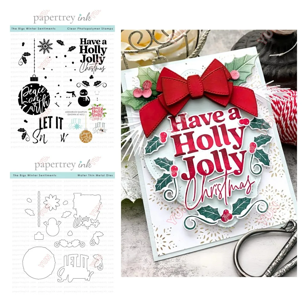 Candle Making Guide - The Bigs Winter Sentiments Stamps Christmas