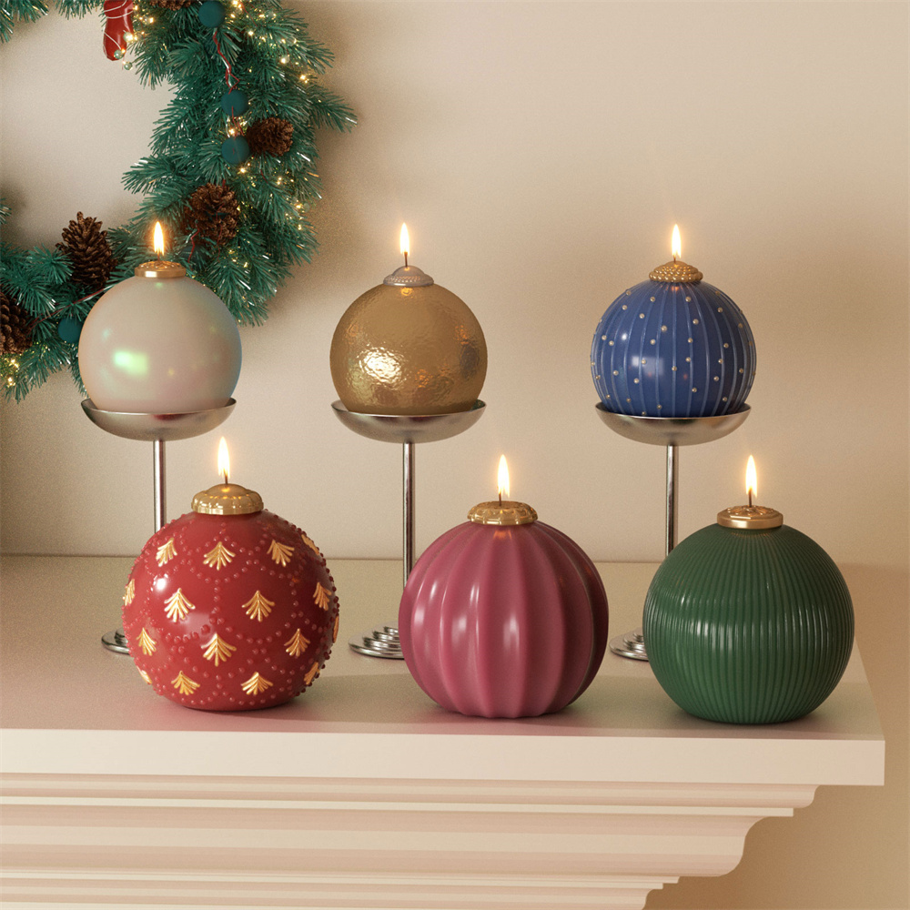 Xmas Candle Making - Nicole Christmas Bauble Candle Silicone Mold