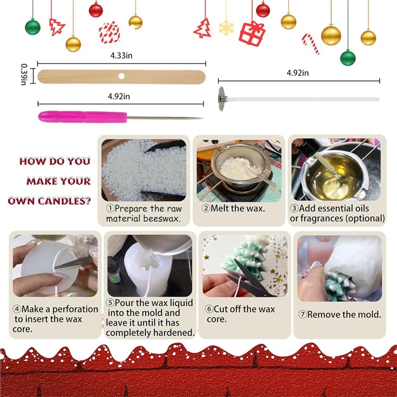 ABZV-Christmas Silicone Molds  - Xmas Candle Making ulasan dan harga