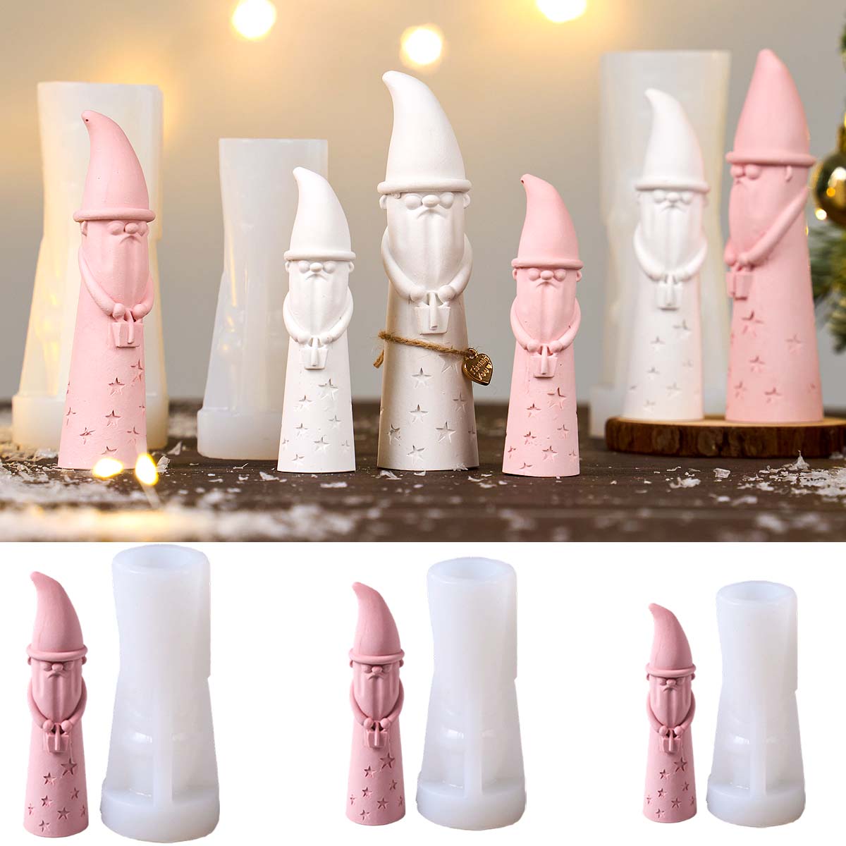 Christmas Ornament Gnome Silic - Xmas Candle Making ulasan dan harga