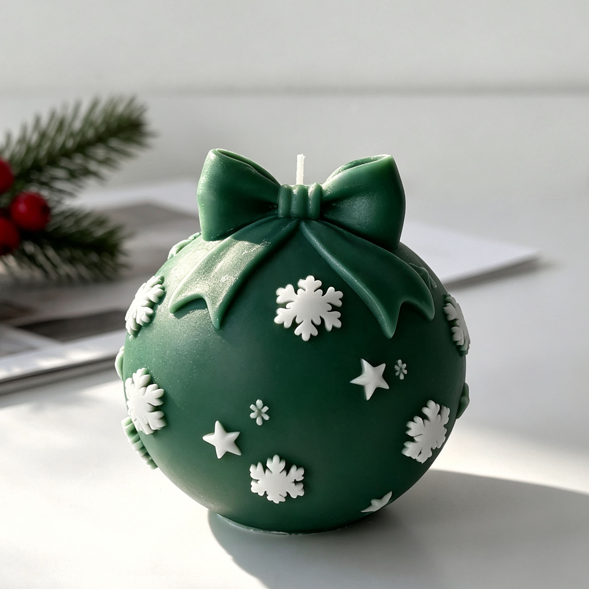 DIY Bow Tie Christmas Ball Sil - Xmas Candle Making ulasan dan harga