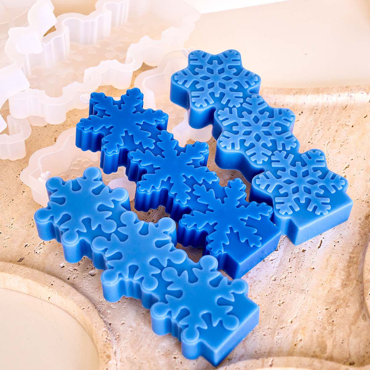 Christmas Snowflake Candle Mol - Xmas Candle Making ulasan dan harga