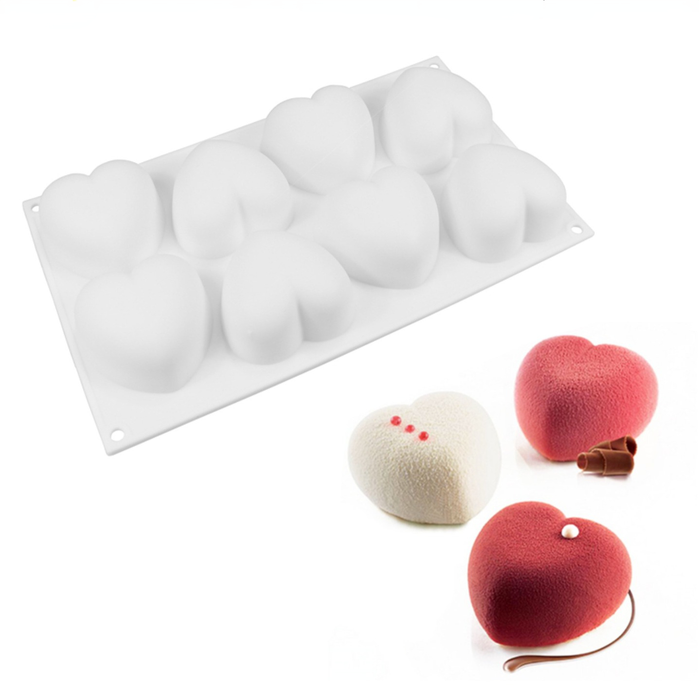 Love Heart Silicone Soap Mold  - Candle Making Activity ulasan dan harga