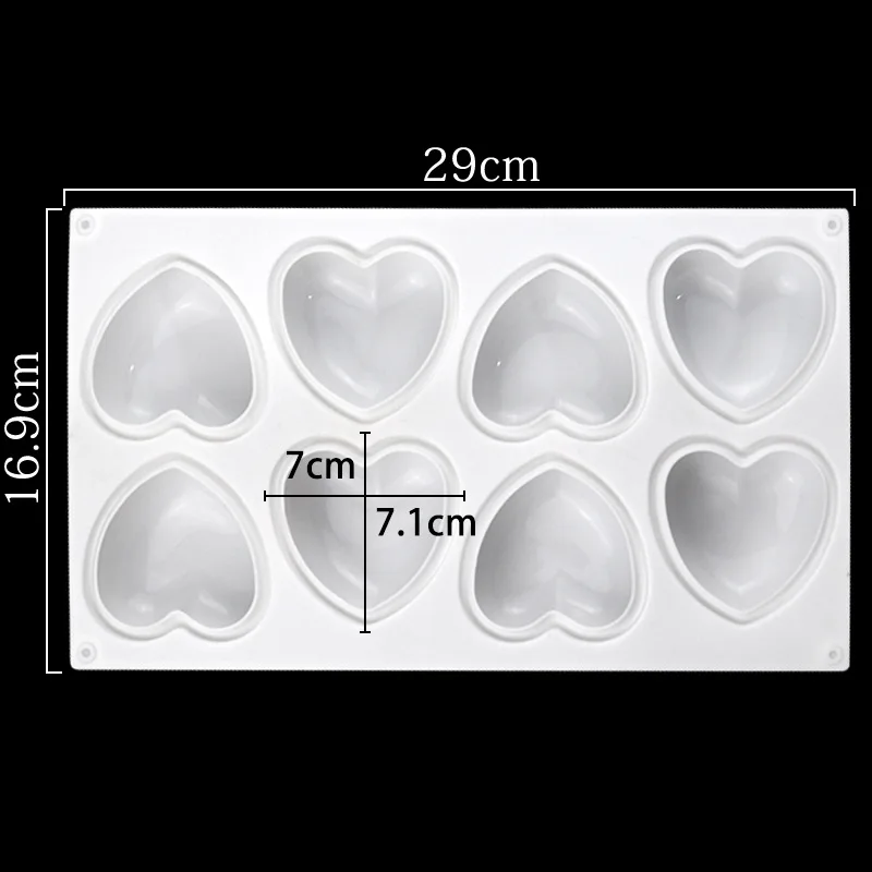 Love Heart Silicone Soap Mold  - Candle Making Activity ulasan dan harga
