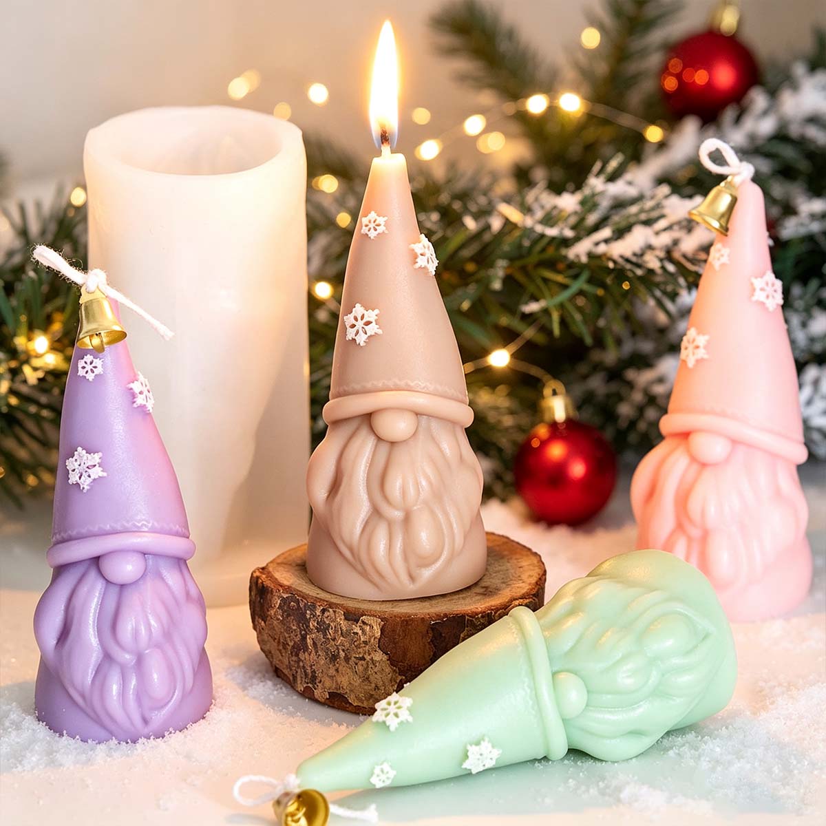 Christmas Ornament Silicone Ca - Xmas Candle Making ulasan dan harga