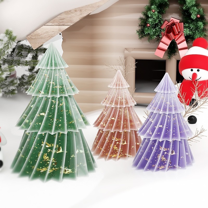 2 Sizes 3D Pleated Christmas T - Xmas Candle Making ulasan dan harga